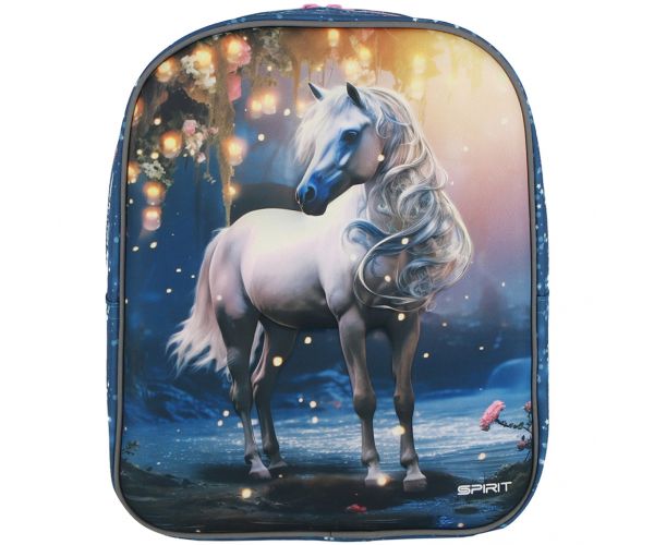 Spirit: White horse lovas 3D mintás lekerekített ovis hátizsák 30x25x12cm
