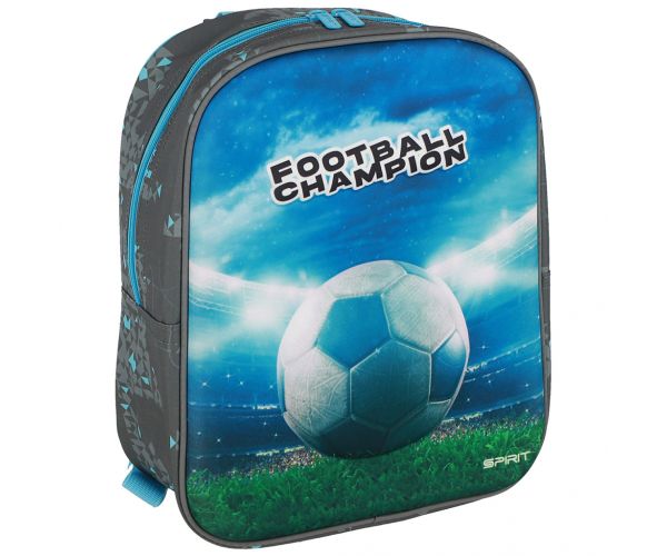 Spirit: Football Champion focis 3D mintás lekerekített ovis hátizsák 30x25x12cm