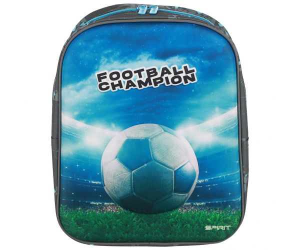 Spirit: Football Champion focis 3D mintás lekerekített ovis hátizsák 30x25x12cm