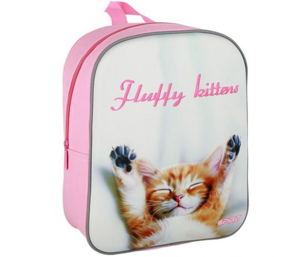 Spirit: Happy Kittens boldog cicás 3D mintás lekerekített ovis hátizsák 30x25x12cm