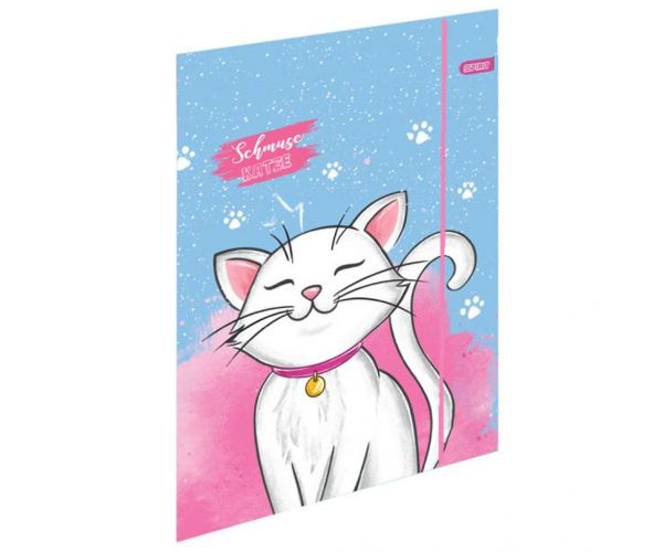 Spirit: White Cat fehér macskás iskolatáska, hátizsák 5db-os szett 38x17x28cm
