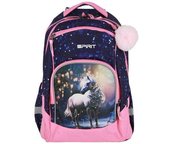 Spirit: White Horse lovas 3D mintás lekerekített iskolatáska, hátizsák 34x26x44cm