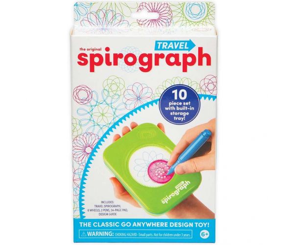 Spirograph: Utazó spirográf tárolóval kompakt méretben 10db-os szett