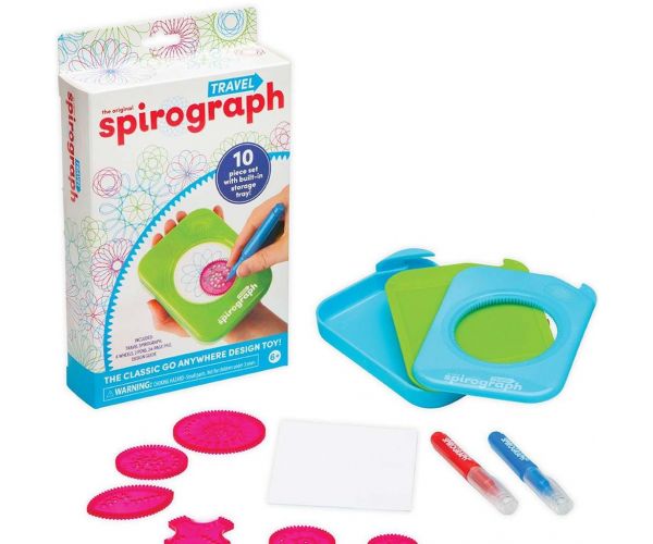 Spirograph: Utazó spirográf tárolóval kompakt méretben 10db-os szett