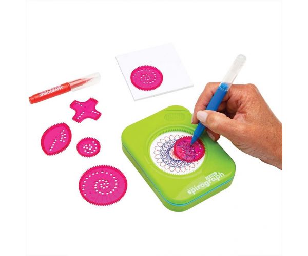 Spirograph: Utazó spirográf tárolóval kompakt méretben 10db-os szett