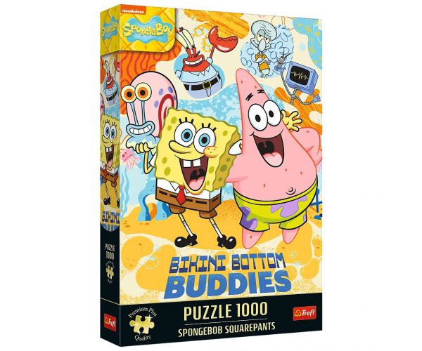 Spongyabob kockanadrág Bikinifenék legjobb barátai 1000db-os Prémium plus quality puzzle - Trefl
