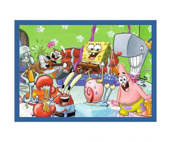 Spongyabob 4 az 1-ben 35-48-54-70db-os puzzle - Trefl