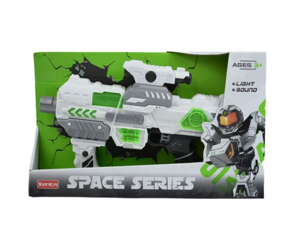 Space Series: Űrfegyver fénnyel és hanggal, támasztékkal és célzóval 40cm
