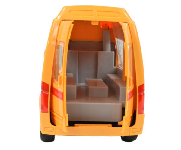 Special Car: Sárga express futárautó fénnyel és hanggal, lendkerekes funkcióval24cm