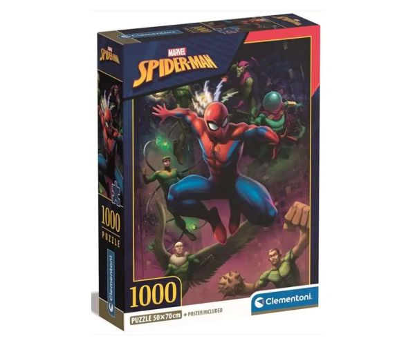 Pókember és félelmetes ellenségei 1000db-os puzzle poszterrel - Clementoni