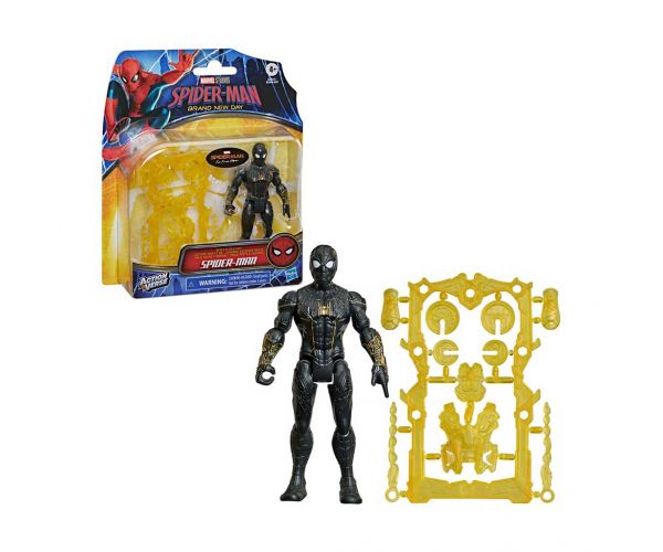 Pókember Vadonatúj nap: Pókember fekete-arany figura kiegészítőkkel 11cm – Hasbro