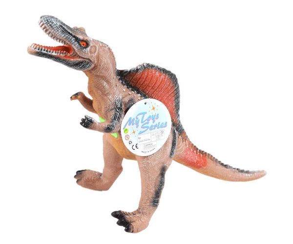 Dino World: Vinyl anyagú hangot adó Spinosaurus dinoszaurusz figura pamut töltéssel 35cm