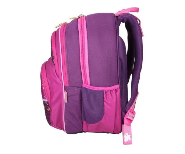 Spirit: Pillangós lila-pink ergonomikus iskolatáska hátizsák