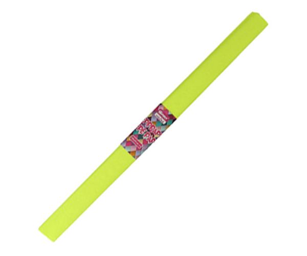 Spirit: Fluoreszkáló sárga színű krepp papír 200x50cm-es