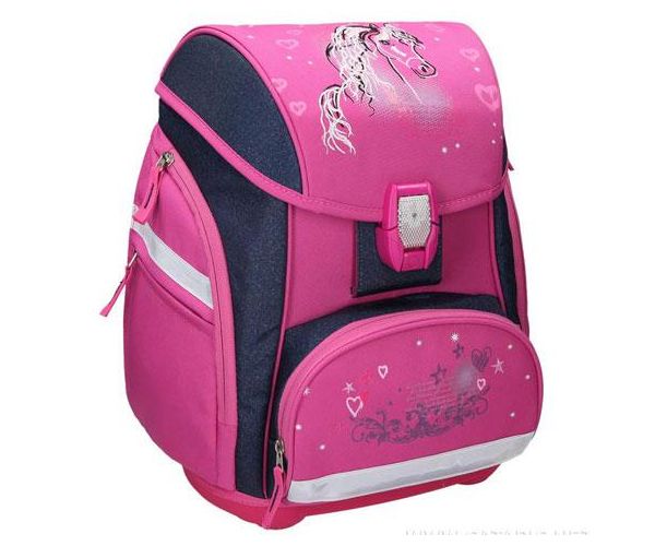 Spirit: Lovas 3D mintás ergonomikus 5db-os iskolatáska szett LED-es világítással 34x22x41cm