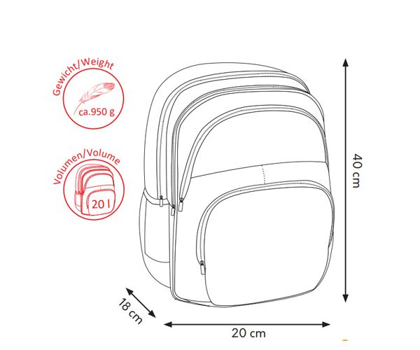 Spirit: Foci mintás kék színű négyrekeszes ergonómikus iskolatáska