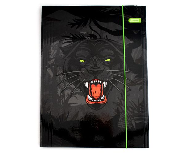 Spirit: Panther fekete párduc mintás gumis mappa A/4-es méretben