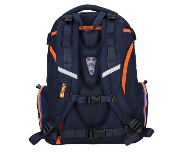 Spirit: Stinger sötétkék prémium ergonomikus iskolatáska hátizsák 26x32x44cm