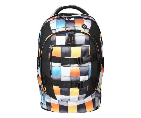 Spirit: Urban kockás ergonomikus iskolatáska hátizsák 46x33x22cm