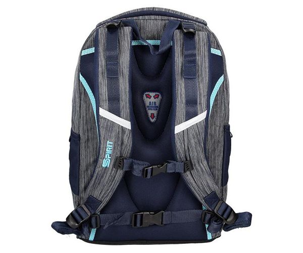 Spirit: Urban szürke-türkiz ergonómikus iskolatáska, hátizsák