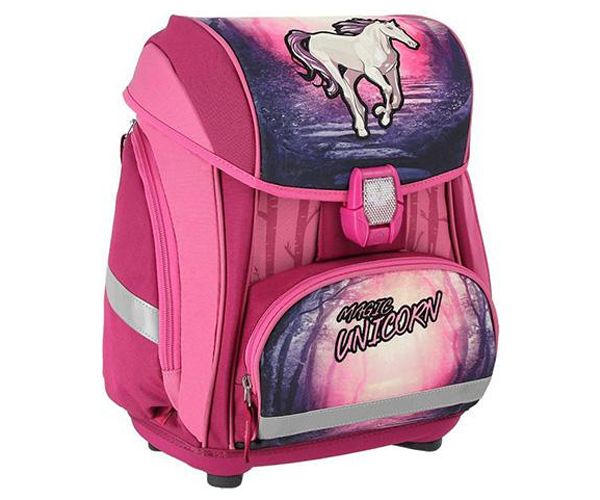 Spirit: Mágikus unikornis 3D mintás ergonomikus 5db-os iskolatáska szett LED-es világítással 34x22x41cm