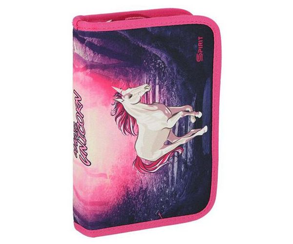 Spirit: Mágikus unikornis 3D mintás ergonomikus 5db-os iskolatáska szett LED-es világítással 34x22x41cm
