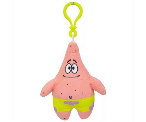 SpongyaBob: Plüss táskaklipp, 13 cm - Patrick