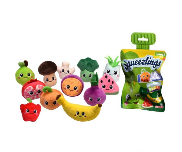 Squeezlings gyűjthető puha zöldség és gyümölcs plüssfigura 2. széria 1db - Simba Toys