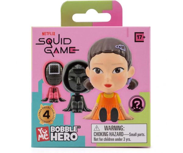 Squid Game Bobble Hero meglepetés mini figura 8cm