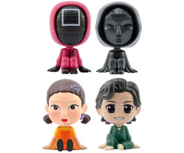 Squid Game Bobble Hero meglepetés mini figura 8cm