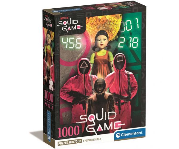 Squid Game: Nyerd meg az életed 1000db-os puzzle 70x50cm - Clementoni