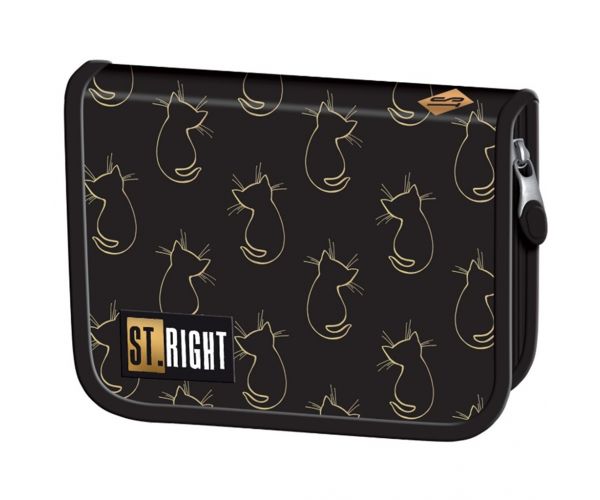 St.Right Golden Cats kihajtható tolltartó PC03 20,5x14x3,5 cm