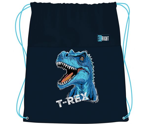 St.Right Kék T-Rex tornazsák, sportzsák 34x43cm