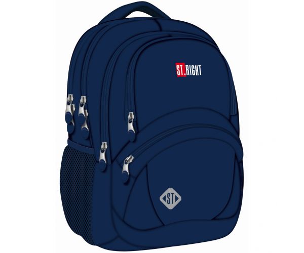 St.Right Navy Blue ergonomikus iskolatáska, hátizsák BP05 42x30x19cm
