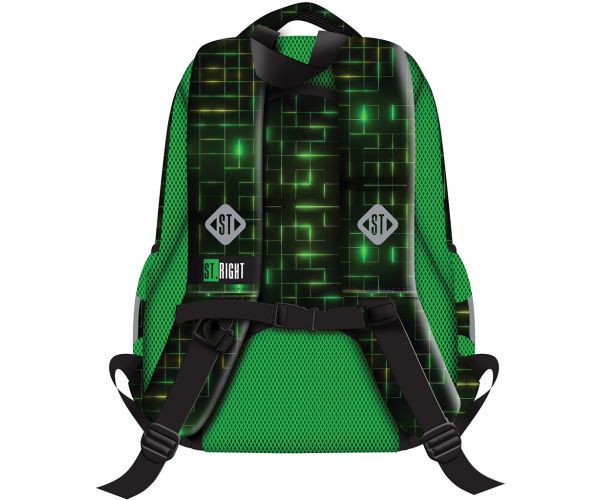 St.Right Neon gamer kontroller mintás iskolatáska, hátizsák BP26 39x27x17cm