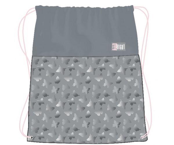 St.Right Silver Butterflies pillangós tornazsák, sportzsák 34x43cm