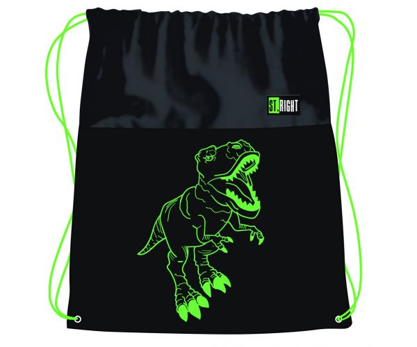 St.Right T-Rex dinoszaurusz mintás tornazsák, sportzsák 43x32cm