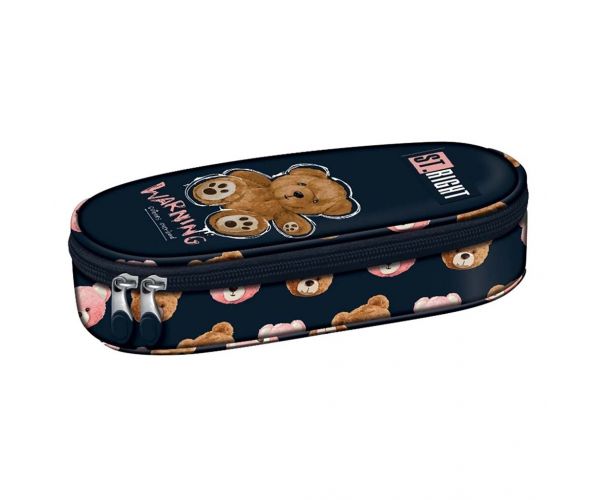 St.Right Teddy Bear ovális tolltartó PC01 23x9,5x6cm