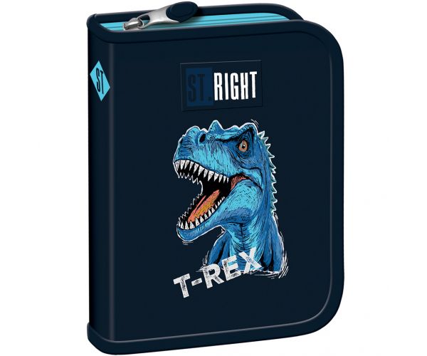 St.Right Kék T-Rex mintás kihajtható tolltartó PC03 20,5x14x3,5cm