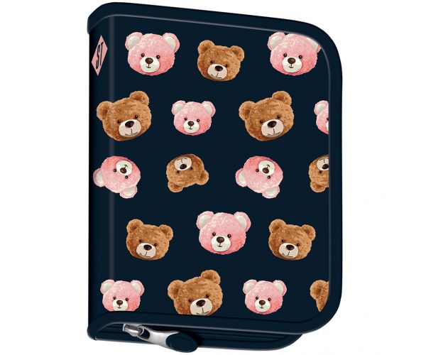 St.Right Teddy bear maci mintás kihajtható tolltartó PC03 20,5x14x3,5cm