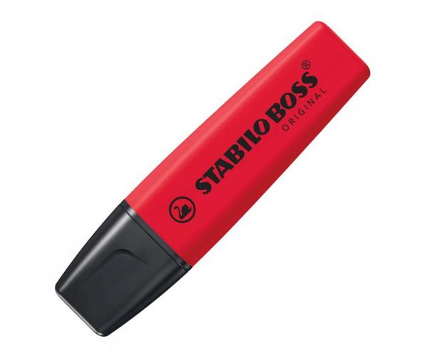 Stabilo: BOSS szövegkiemelő piros 2-5mm