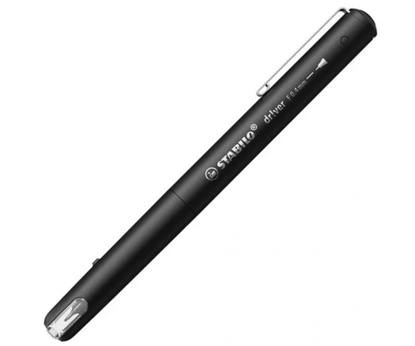 Stabilo: Dricer F fekete tűfilc 0,4mm