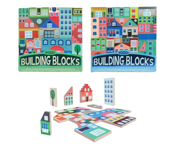 Building Blocks: Város - Fa építőkocka szett