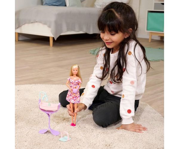 Steffi Love: Steffi terhes baba bölcsővel és kiegészítőkkel - Simba Toys