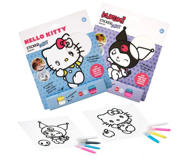 Sticker Art: Hello Kitty színezhető matrica szett többféle 1db - Comansi