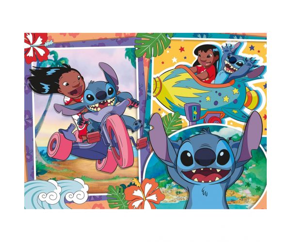 Stitch 2 az 1-ben 60db-os Eco puzzle és színező 70x50cm - Lisciani