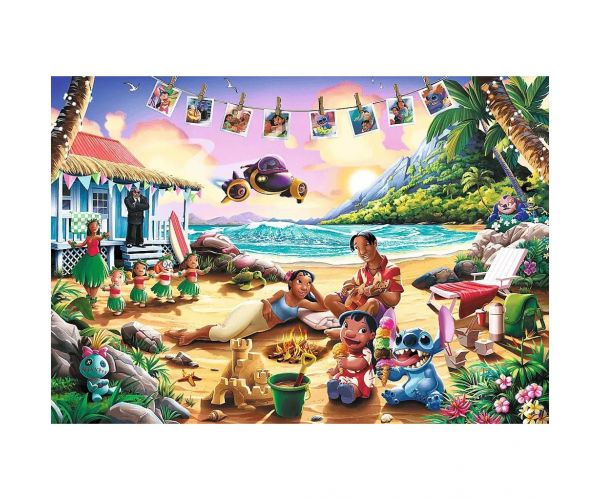 Stitch a tengerparton 1000db-os Prémium plusz puzzle - Trefl