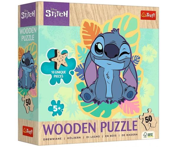 Stitch trópusi kalandja 50db-os fa puzzle - Trefl