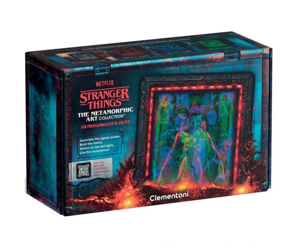 Stranger Things: Demogorgon vadászata 520db-os puzzle kerettel és RGB LED világítással - Clementoni