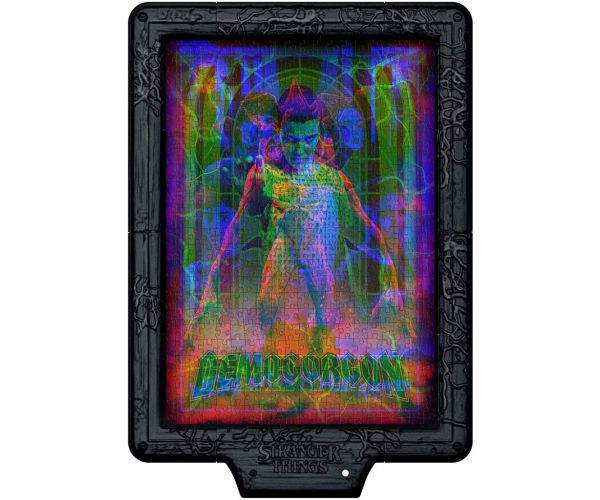 Stranger Things: Demogorgon vadászata 520db-os puzzle kerettel és RGB LED világítással - Clementoni